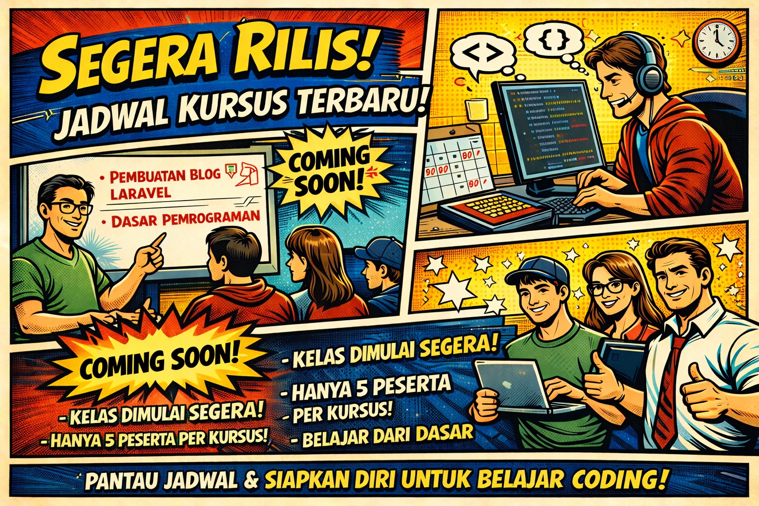 Segera Rilis, Jadwal Kursus Terbaru